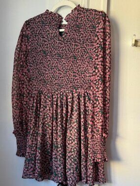 LuLu Floral Long Sleeve Smocked Dress